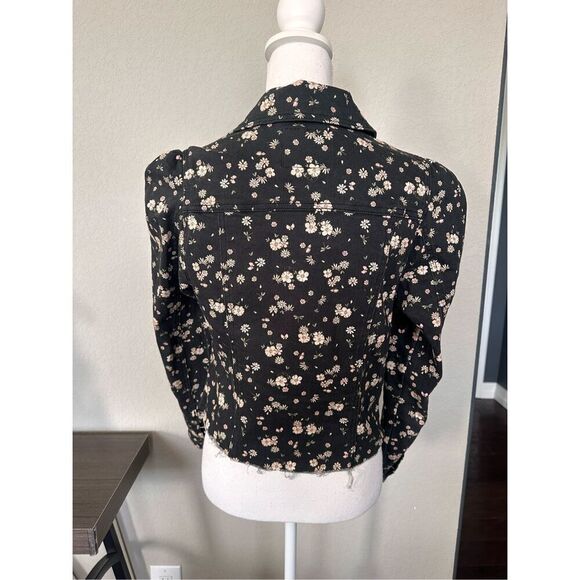 Celebrity Pink Black Flower Denim Jacket - Picture 2 of 7